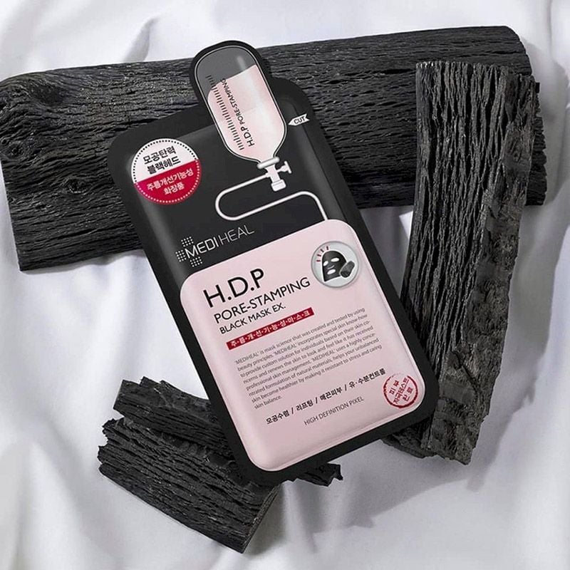 Mặt Nạ Than Hoạt Tính Mediheal Giúp Mờ Thâm Sạm, Hỗ Trợ Dưỡng Trắng Da Black Mask Ex