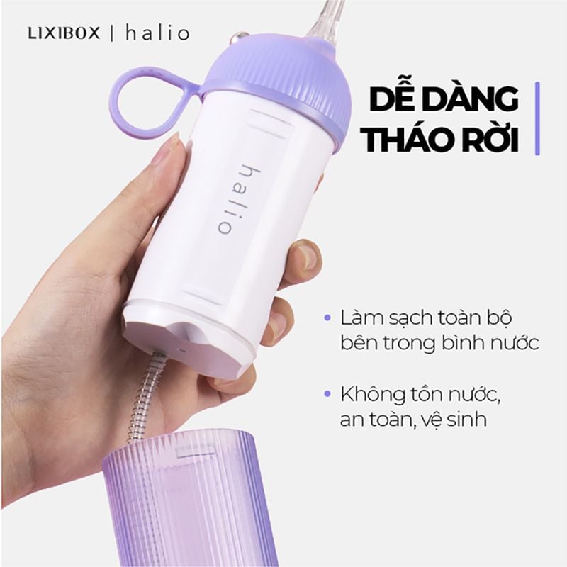 Máy Tăm Nước Cầm Tay Làm Sạch Răng Miệng, Chăm Sóc Nướu Halio UltraClean Oral Irrigator Periwinkle