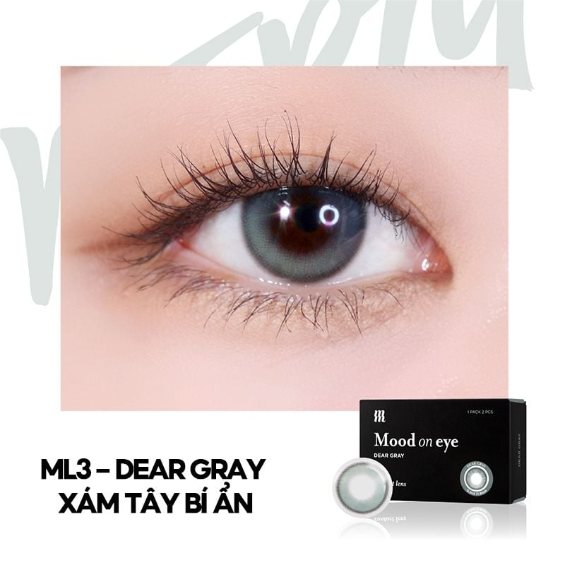Kính Áp Tròng, Lens Mắt Màu Tự Nhiên, Cao Cấp Hàn Quốc Merzy Mood On Eye Contact Lens