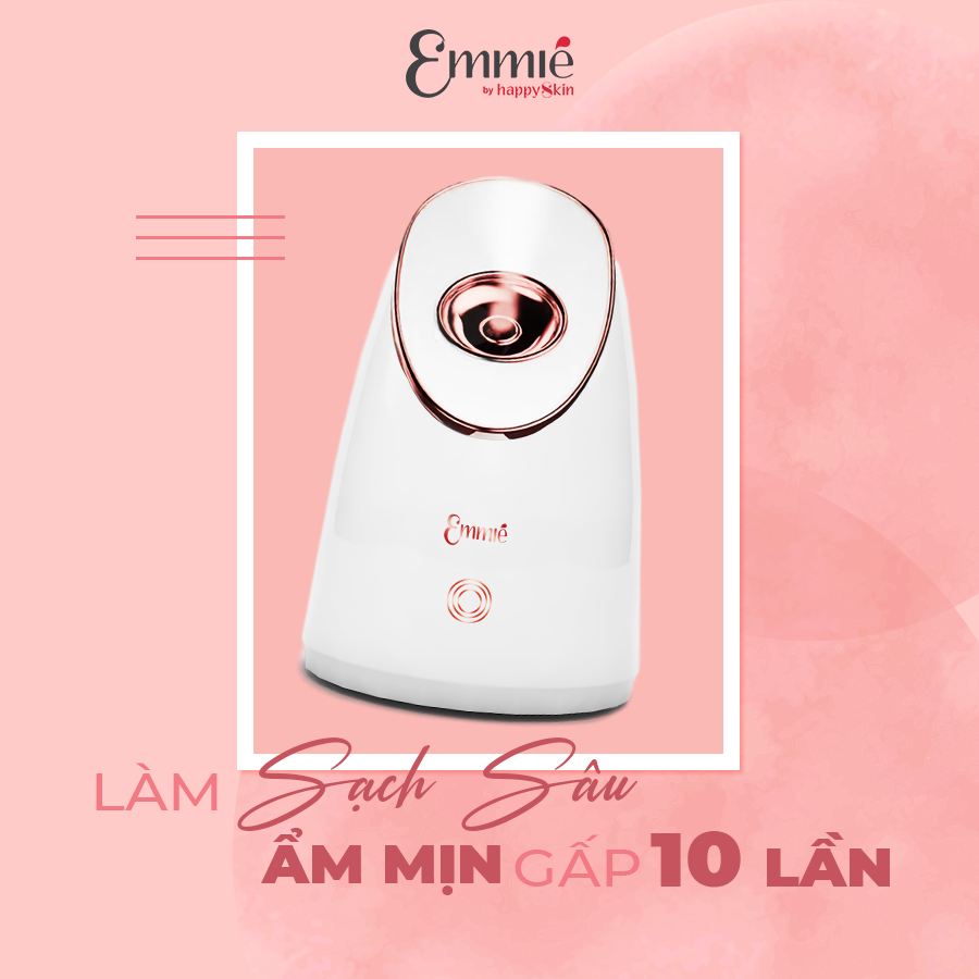 Máy Xông Mặt Cấp Ẩm Sâu Nano Ion Emmié By HappySkin Nano Ionic Facial Steamer & Humidifier