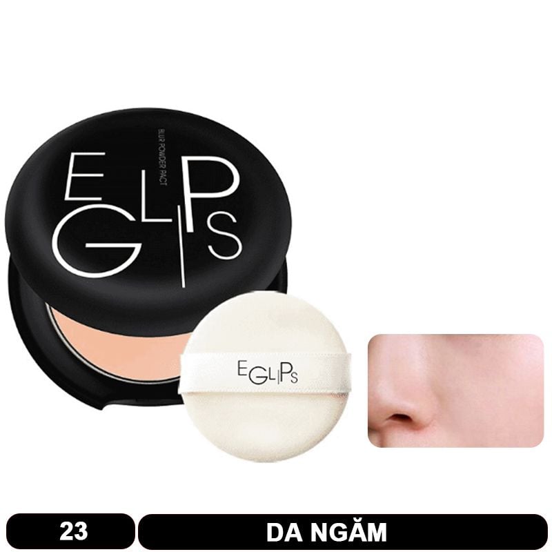 [Pony's Choice] Phấn Phủ Siêu Mịn, Giúp Che Phủ Lỗ Chân Lông Và Khuyết Điểm Eglips Blur Powder Pact 9g - Màu 23 Da Hơi Ngăm