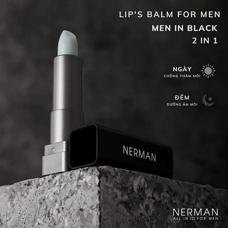 Son Dưỡng Môi Dành Cho Nam Giới Giúp Dưỡng Ẩm Và Ngừa Thâm Nerman Men's Lip Balm 4g