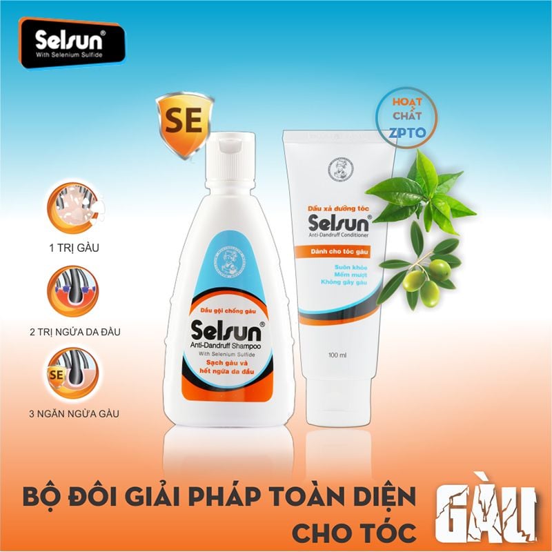 Dầu Xả Selsun Dưỡng Tóc Dành Cho Tóc Gàu Anti-Dandruff Conditioner 100ml