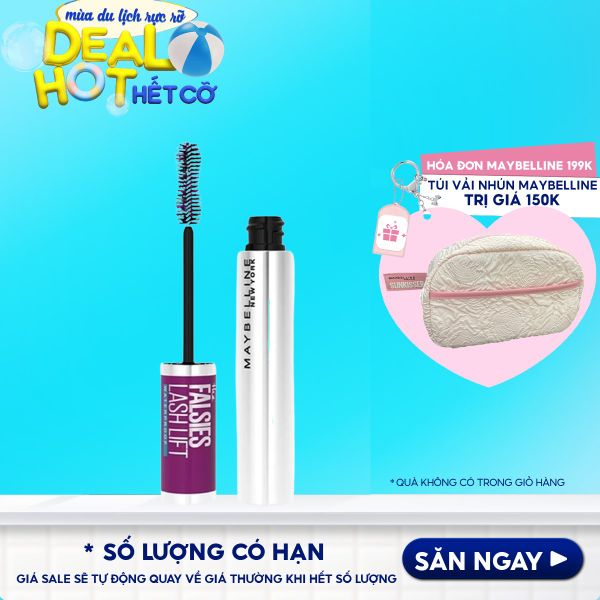 Mascara Uốn Mi, Làm Dài Và Dày Mi Tức Thì Maybelline The Falsies Lash Lift Waterproof - Very Black 8.6ml