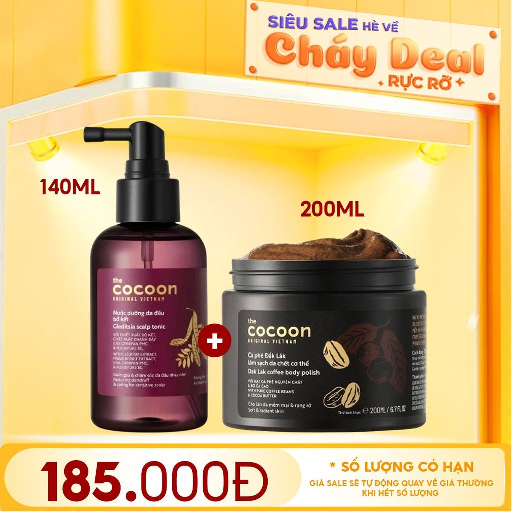 Nước Dưỡng Da Đầu Cocoon Bồ Kết Làm Giảm Gàu, Chăm Sóc Da Đầu Gleditsia Scalp Tonic