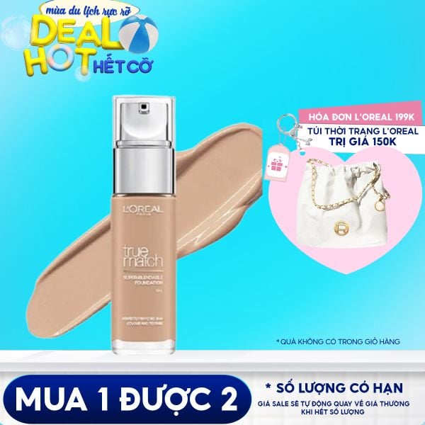 Kem Nền Mịn Nhẹ Cho Lớp Nền Bền Màu Lâu Trôi L'Oreal True Match Super-Blendable Foundation SPF16/PA++ 30ml