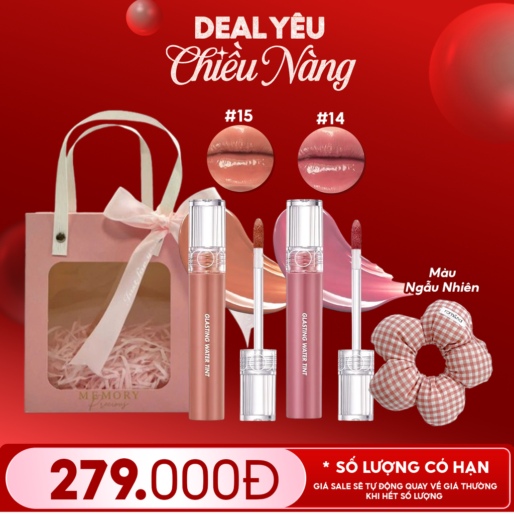 [COMBO ROMAND 8/3] Combo 2 Son Tint Nước Siêu Lì, Lâu Trôi Romand Glasting Water Tint 4g