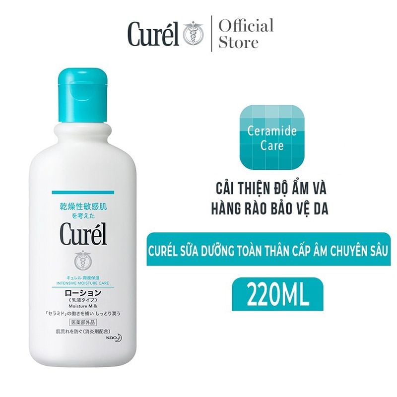 [220ml] Sữa Dưỡng Thể Cấp Ẩm Chuyên Sâu Curél Intensive Moisture Care Moisture Milk