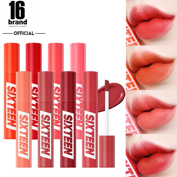 Son Kem Siêu Lì, Mịn Môi, Lên Màu Chuẩn 16Brand Fruit Chu Tint 4.5g - 02 ORANGE GUMMY