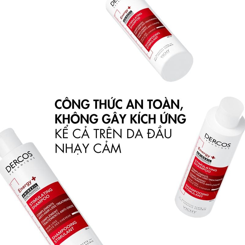 [200ml] Dầu Gội Vichy Hỗ Trợ Giảm Rụng Tóc Dercos Energising Stimulating Shampoo