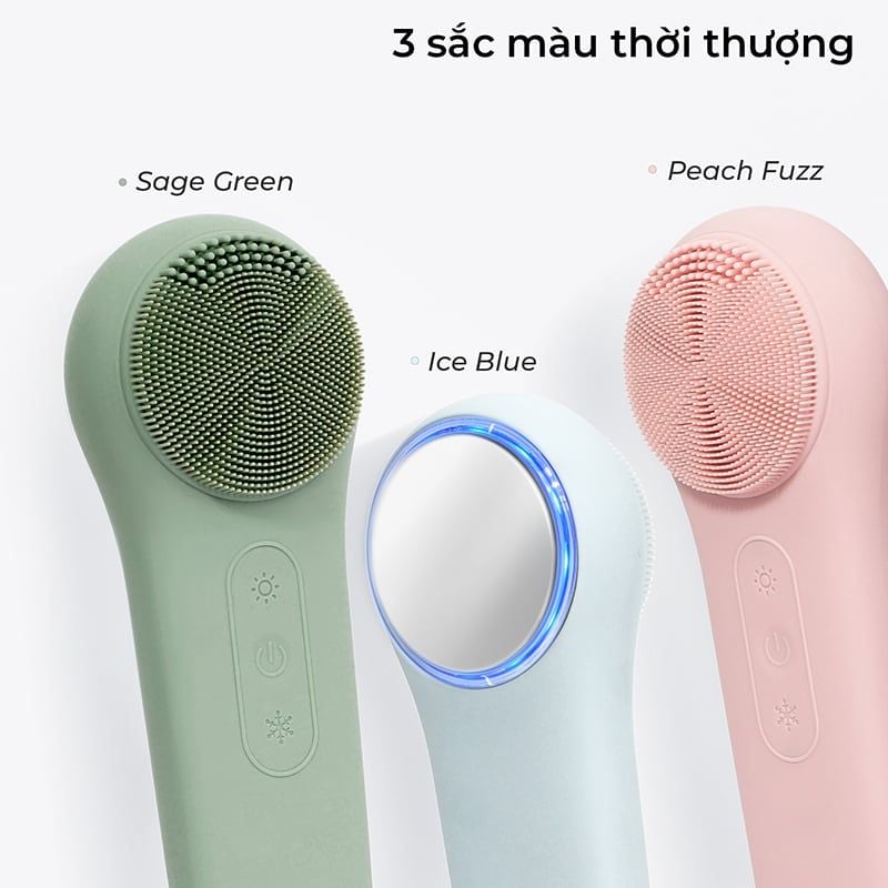 Máy Rửa Mặt Massage Tích Hợp Liệu Pháp Ánh Sáng & Nhiệt Halio Multi-task Cleansing & Massaging Device