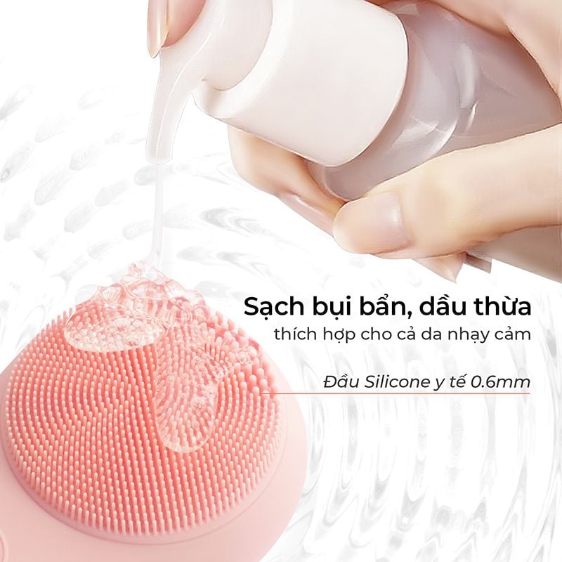 Máy Rửa Mặt Massage Tích Hợp Liệu Pháp Ánh Sáng & Nhiệt Halio Multi-task Cleansing & Massaging Device