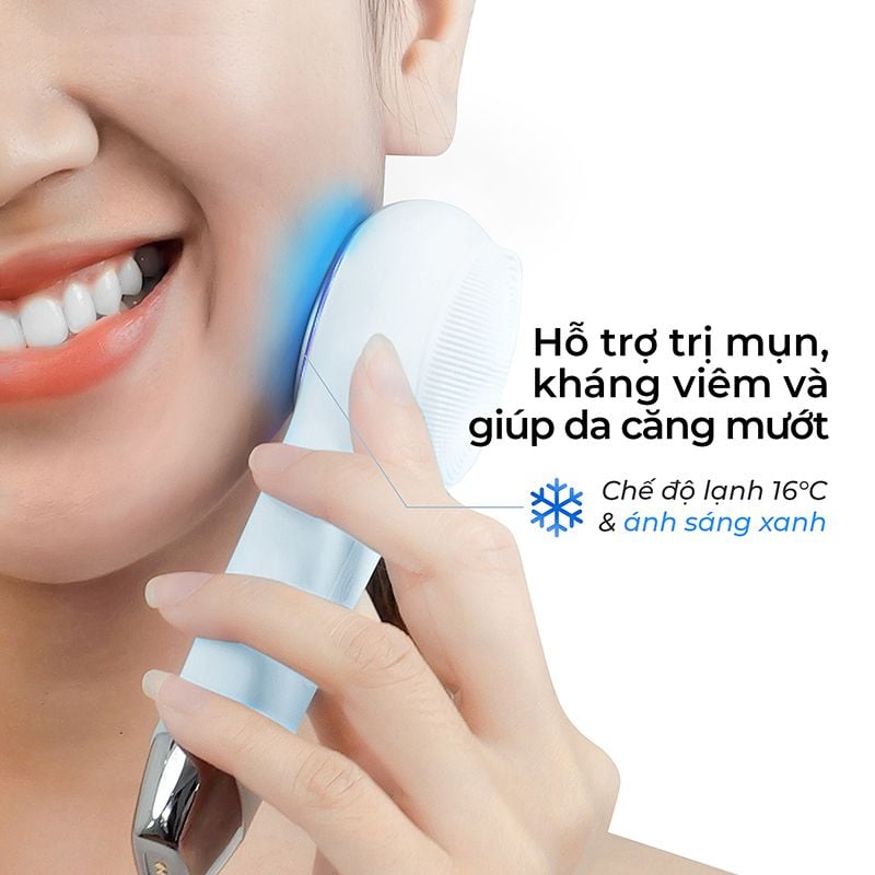 Máy Rửa Mặt Massage Tích Hợp Liệu Pháp Ánh Sáng & Nhiệt Halio Multi-task Cleansing & Massaging Device