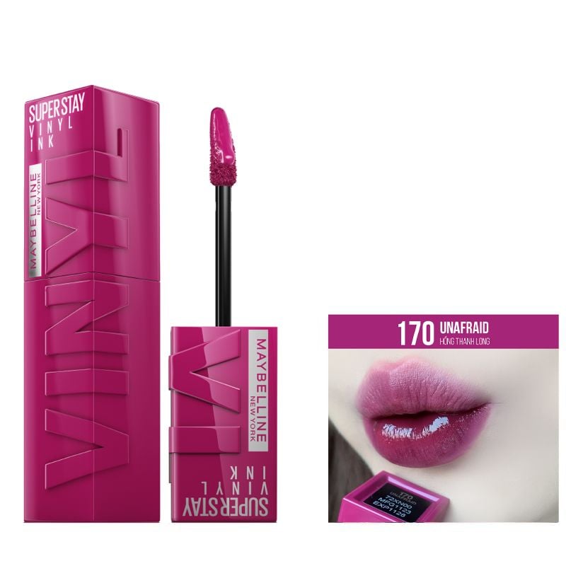 (BST SON "SỐT") Son Kem Bóng Bền Màu, Nhẹ Môi Maybelline New York Superstay Vinyl Ink 4.2ml