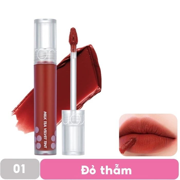 [Màu 1-4] Son Kem Lì Romand Mịn Mượt Như Nhung Milk Tea Velvet Tint 4.4g - 03 CINNAMON TEA