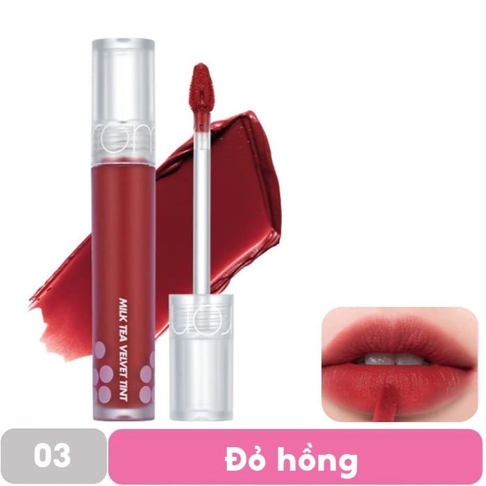 [Màu 1-4] Son Kem Lì Romand Mịn Mượt Như Nhung Milk Tea Velvet Tint 4.4g - 03 CINNAMON TEA