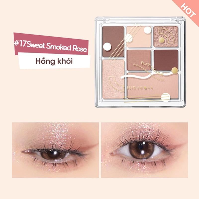 Bảng Phấn Mắt 7 Ô Màu Judydoll All-In-One Palette For Your Full Face 8.5g
