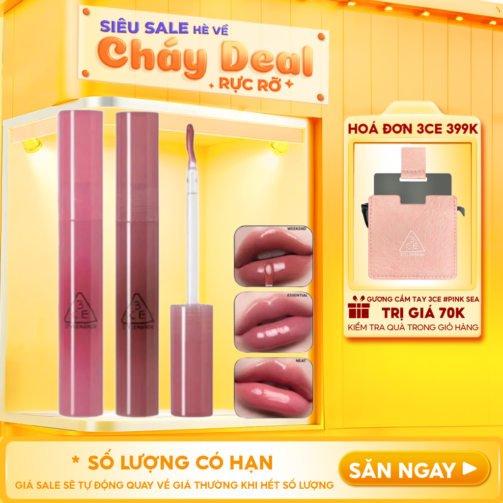 Son Bóng Dạng Gel Căng Mọng 3CE Drop Glow Gel 4g
