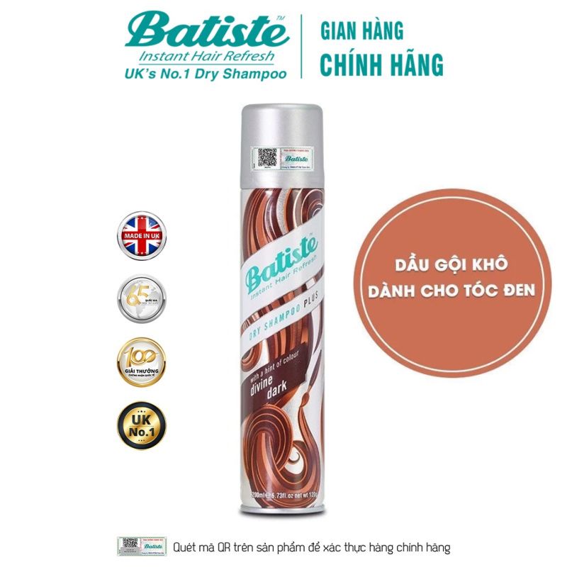 Dầu Gội Khô Giúp Làm Sạch, Tóc Bồng Bềnh Batiste Dry Shampoo 200ml