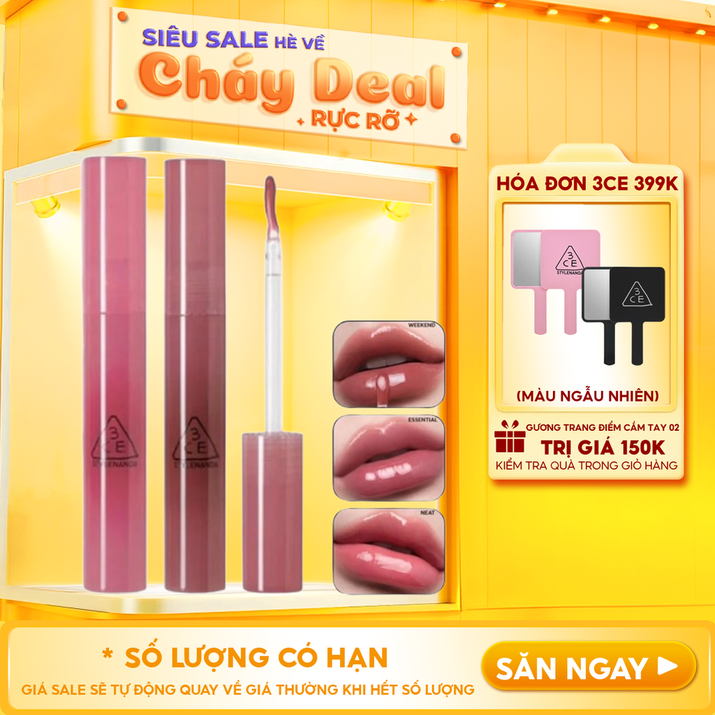 Son Bóng Dạng Gel Căng Mọng 3CE Drop Glow Gel 4g