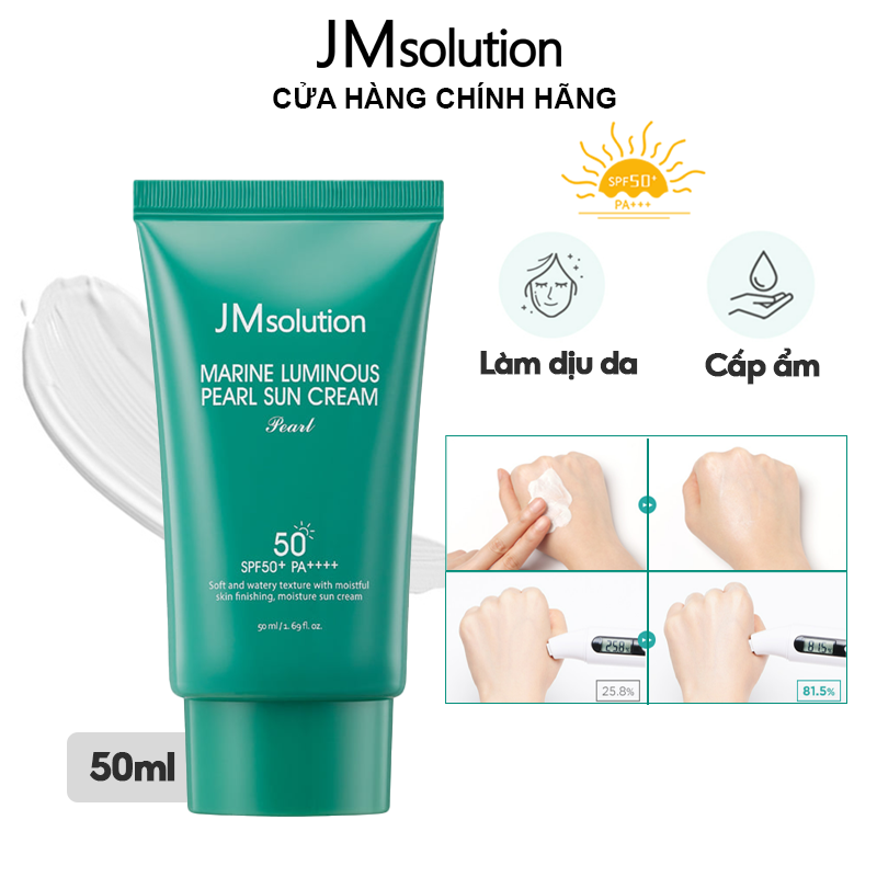 Kem Chống Nắng JMsolution Cấp Ẩm Chiết Xuất Ngọc Trai Marine Luminous Pearl Sun Cream 50ml