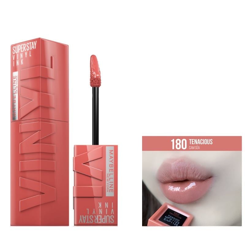 (BST SON "SỐT") Son Kem Bóng Bền Màu, Nhẹ Môi Maybelline New York Superstay Vinyl Ink 4.2ml