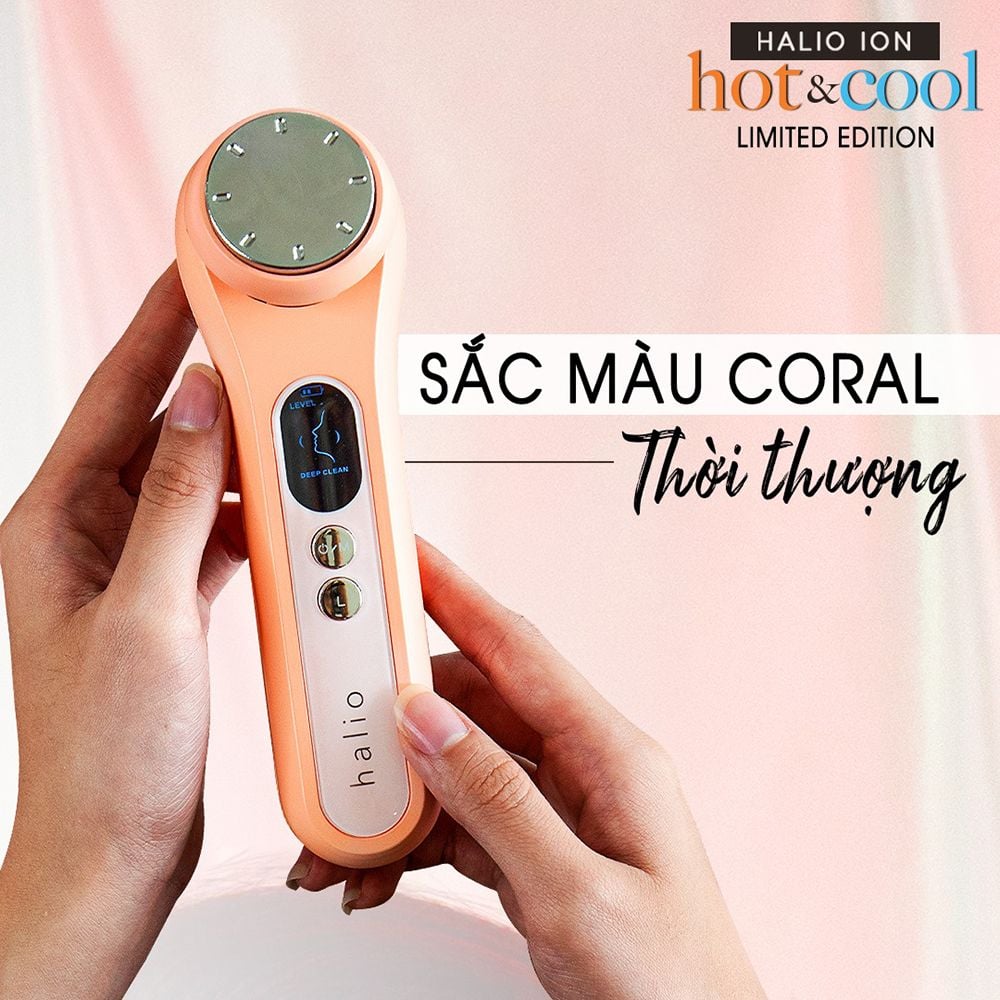 Máy Đẩy Tinh Chất Dưỡng Trắng Nóng Lạnh Halio Ion Hot & Cool Beauty Device