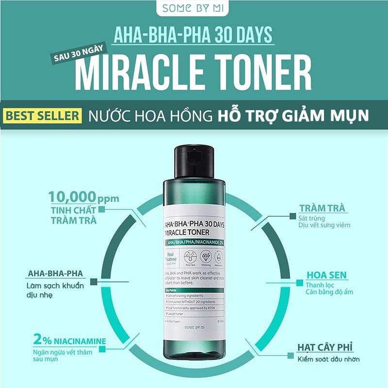 [3 Items] Bộ Dưỡng Giảm Mụn Some By Mi Miracle Travel Kit