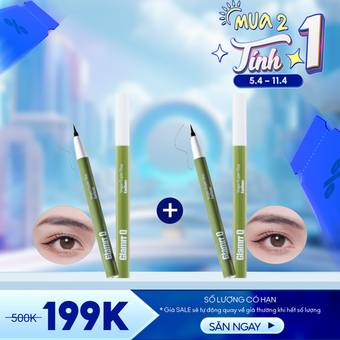 Bút Kẻ Mắt Lâu Trôi, Thuần Chay Glamrr Q Vegan Super Stay Eyeliner #Black Coffee