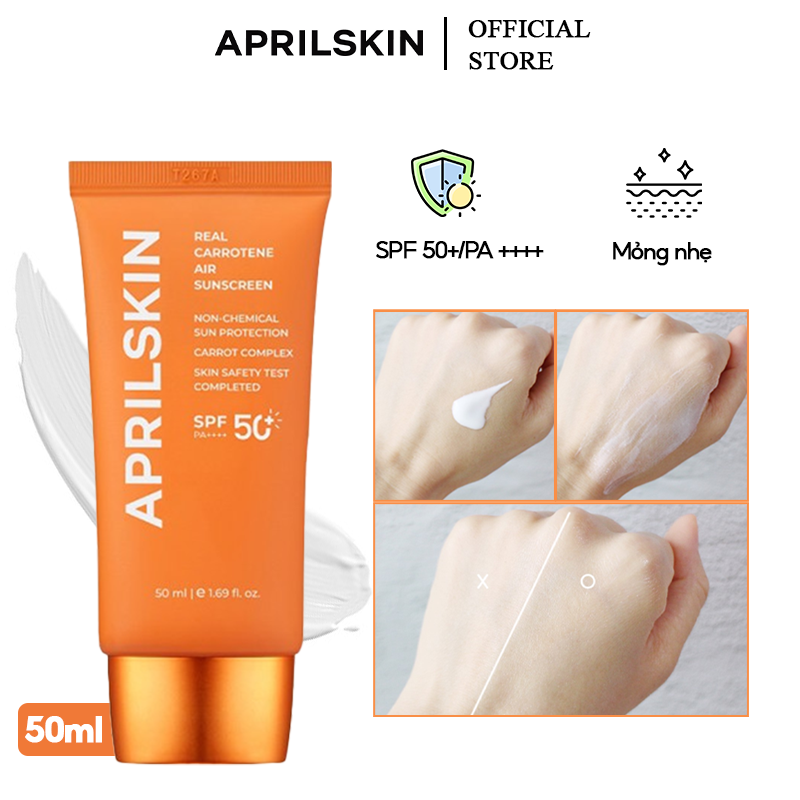 Kem Chống Nắng Cà Rốt AprilSkin Real Carrotene Air Sunscreen SPF 50+/PA ++++ 50ml