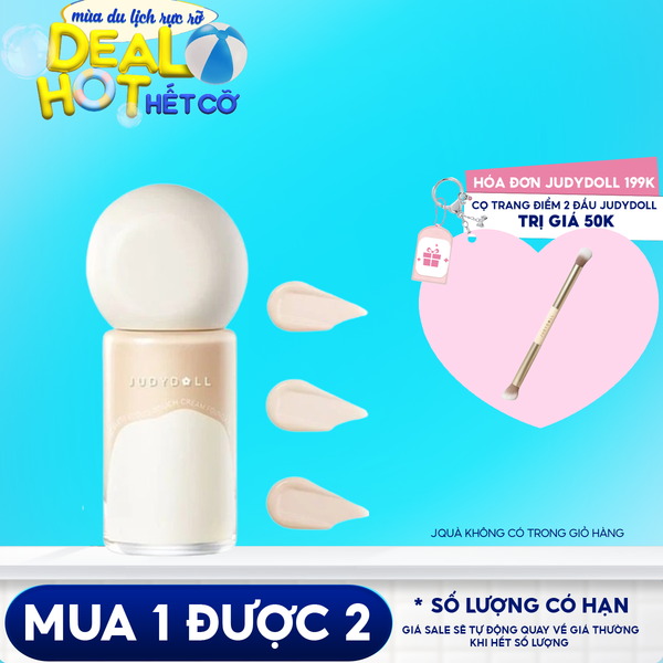 Kem Nền Che Phủ Tốt Judydoll Traceless Cloud-Touch Cream Foundation 30g