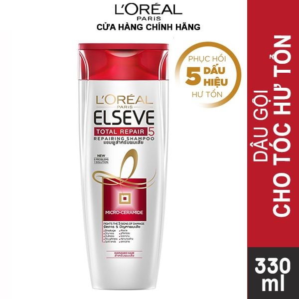  Dầu Gội Phục Hồi Tóc Hư Tổn L'Oreal Elseve Total Repair 5 Shampoo 