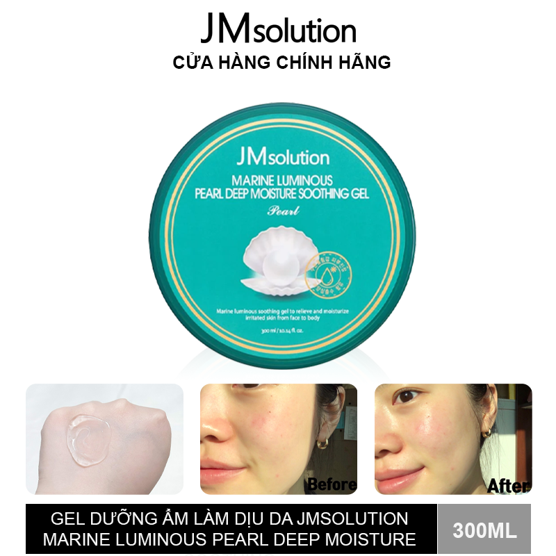 Gel Dưỡng Ẩm Làm Dịu Da JMsolution Marine Luminous Pearl Deep Moisture Soothing Gel 300ml