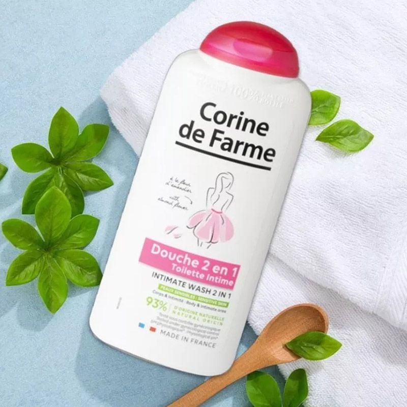 Sữa Tắm Corine De Farme Làm Sạch Nhẹ Nhàng Cơ Thể Và Vùng Kín Shower Gel 250ml