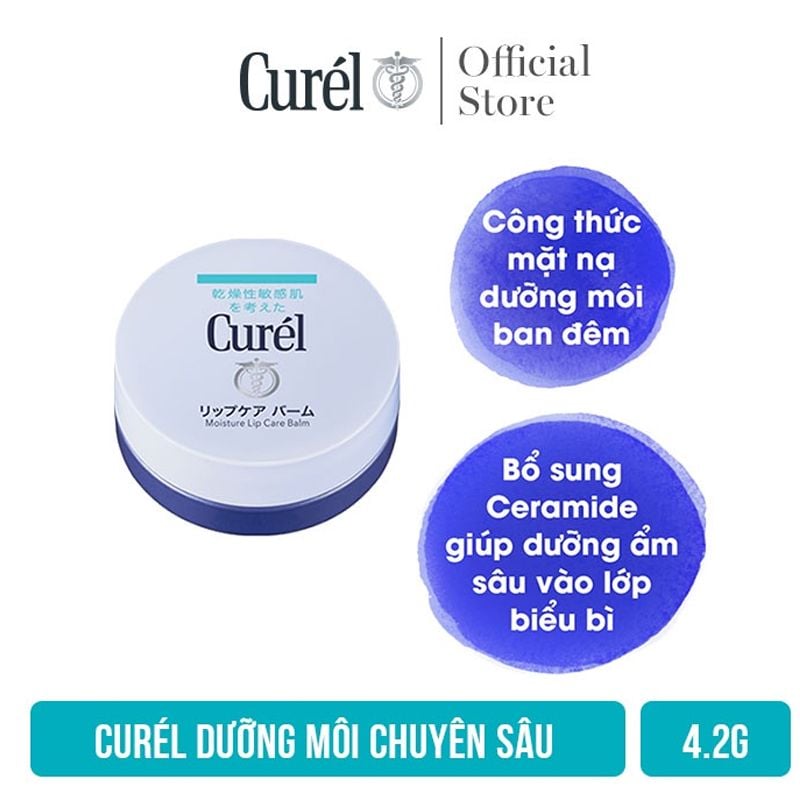 Dưỡng Môi Chuyên Sâu Curél Dạng Hũ Intensive Moisture Care Moisture Lip Care Balm 4.2g