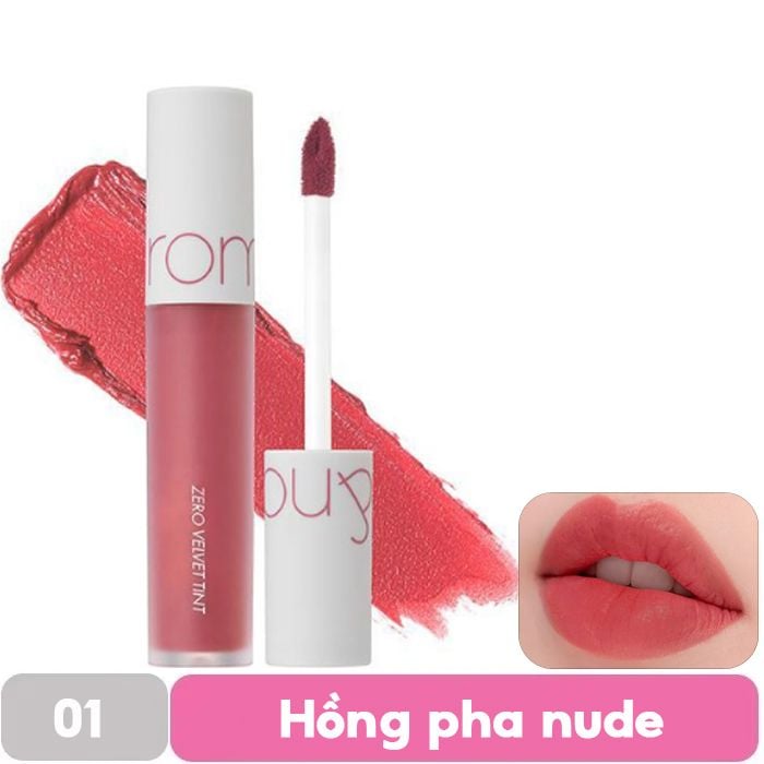 [MÀU 1-30] Son Kem Lì Cực Nhẹ Môi Romand Zero Velvet Tint 5.5g