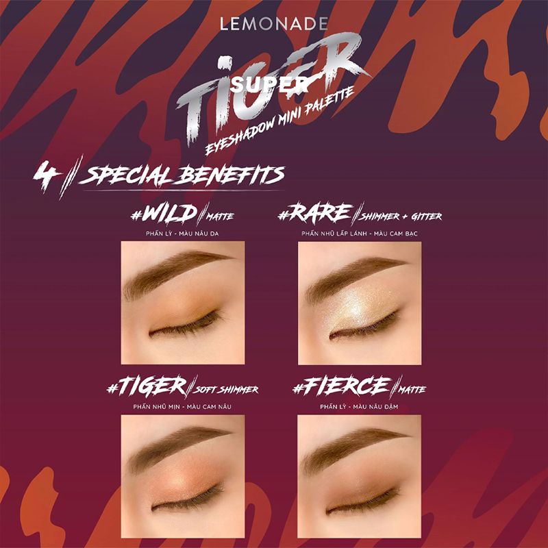 Bảng Phấn Mắt Lemonade SuperTiger Eye Shadow Mini Palette 8.8g