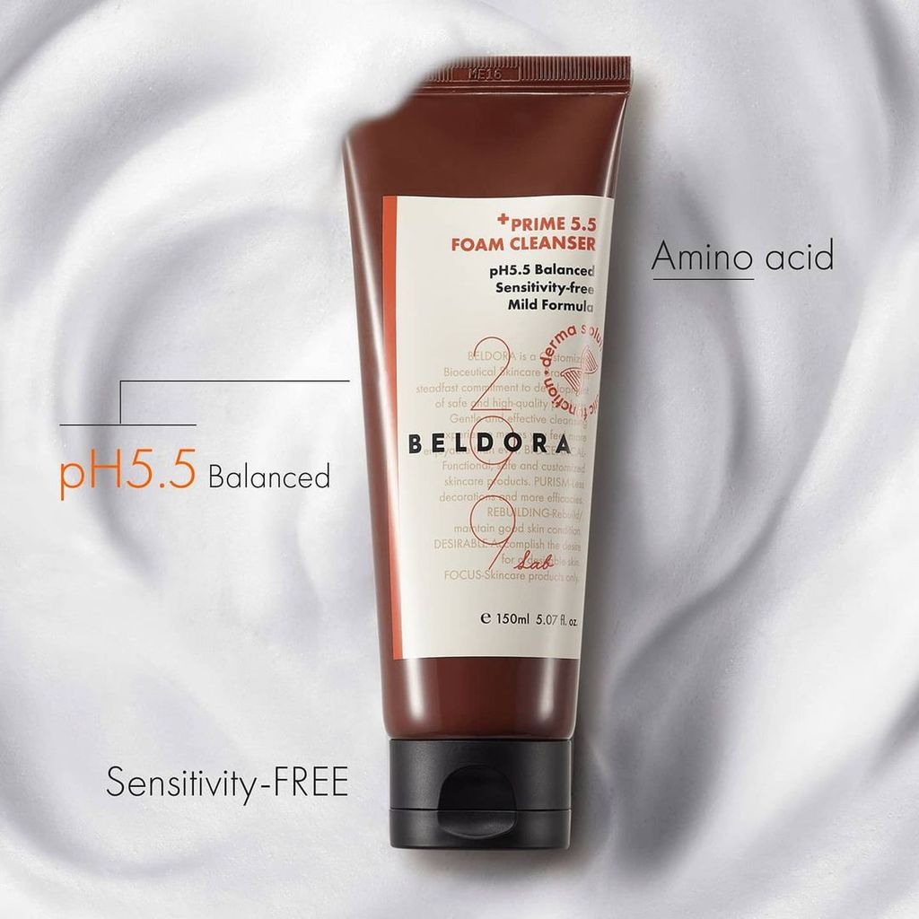 Sữa Rửa Mặt Dành Cho Da Nhạy Cảm Beldora 299 Prime 5.5 Foam Cleanser 150ml (date 6/2024)