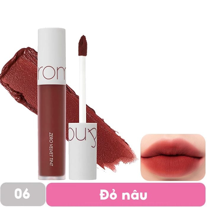 [MÀU 1-30] Son Kem Lì Cực Nhẹ Môi Romand Zero Velvet Tint 5.5g