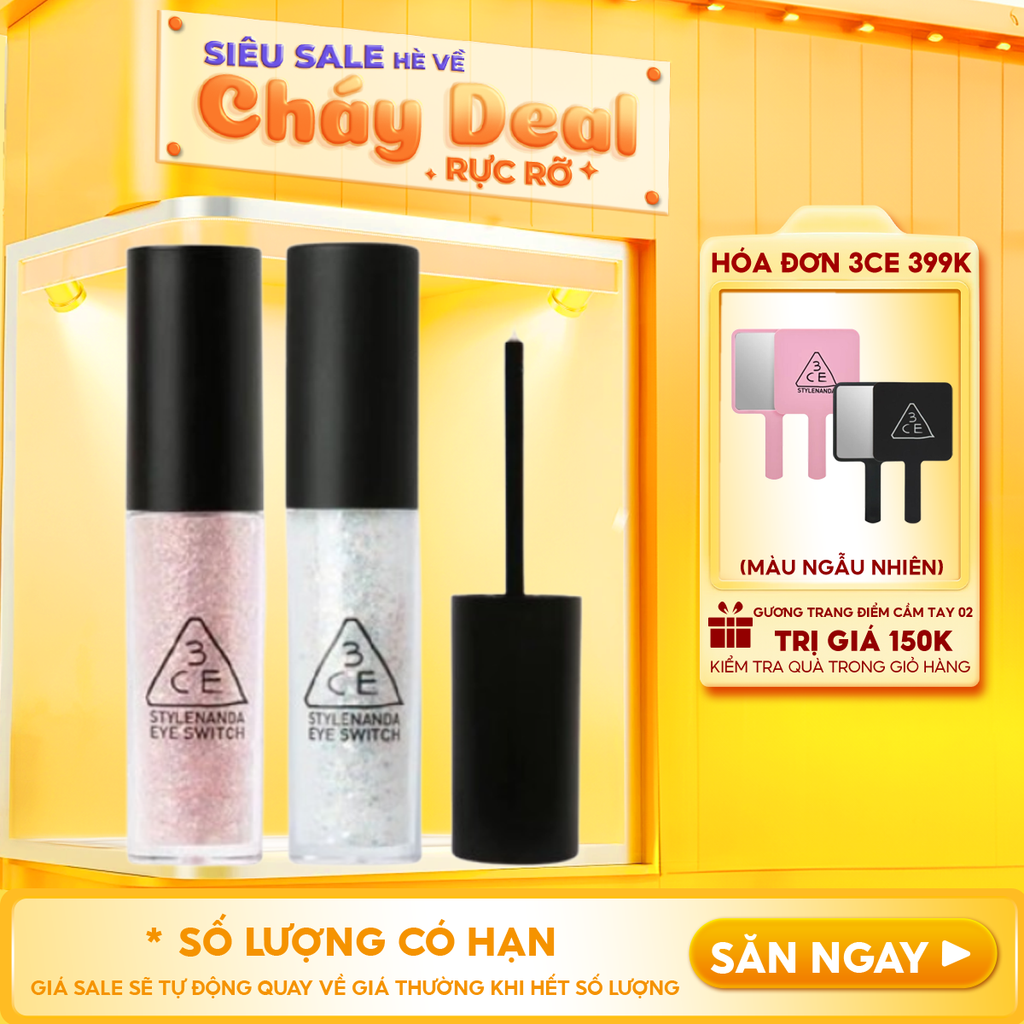 Gel Nhũ Mắt Lấp Lánh 3CE Eye Switch 4.3g