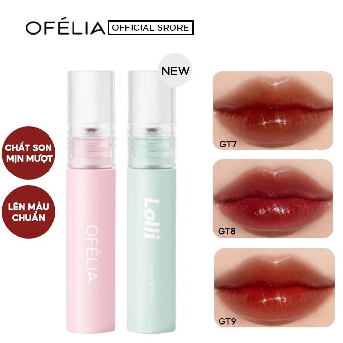 Son Tint Bóng, Lâu Trôi Cho Đôi Môi Căng Mọng Ofélia Lolli Glow Tint 3.9g