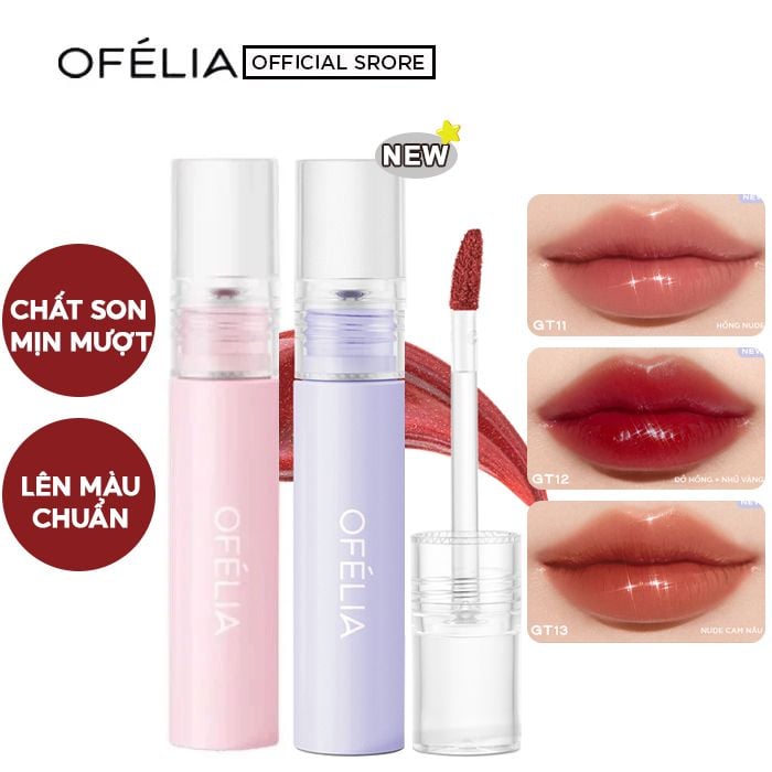 Son Tint Bóng, Lâu Trôi Cho Đôi Môi Căng Mọng Ofélia Lolli Glow Tint 3.9g