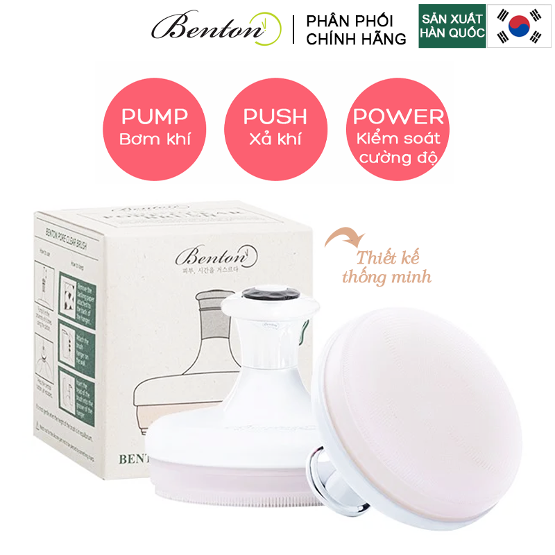 [Đầu Cọ Slicone] Cọ Rửa Mặt Làm Sạch Sâu, Loại Bỏ Bã Nhờn, Mụn Đầu Đen Benton Pore Clear Brush