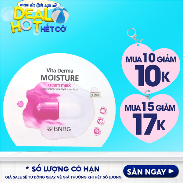 Mặt Nạ Kem Dưỡng Da Ẩm Mịn, Giúp Da Trắng Hồng BNBG Vita Derma Moisture Cream Mask 30ml