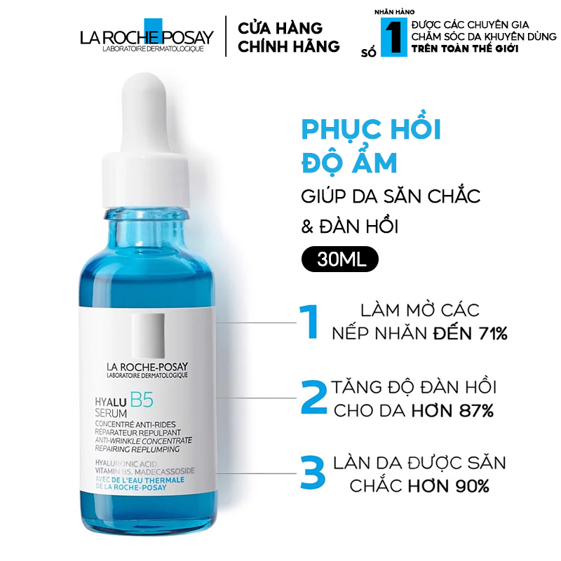 Serum La Roche-Posay Tinh Chất Tái Tạo, Phục Hồi Da, Dưỡng Da Săn Chắc La Roche-Posay Hyalu B5 Serum 30ml