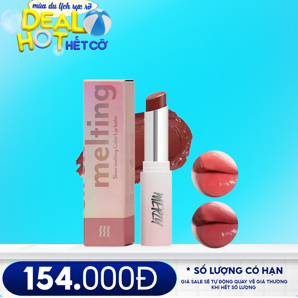 [New][LB1 -LB8] Son Dưỡng Ẩm Có Màu Cho Môi Mềm Mịn, Căng Mọng Merzy Siren Melting Color Lip Balm 3g