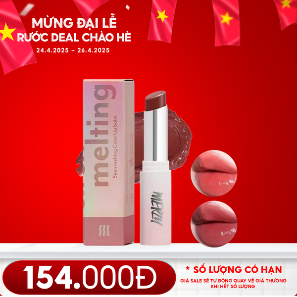 [New][LB1 -LB8] Son Dưỡng Ẩm Có Màu Cho Môi Mềm Mịn, Căng Mọng Merzy Siren Melting Color Lip Balm 3g