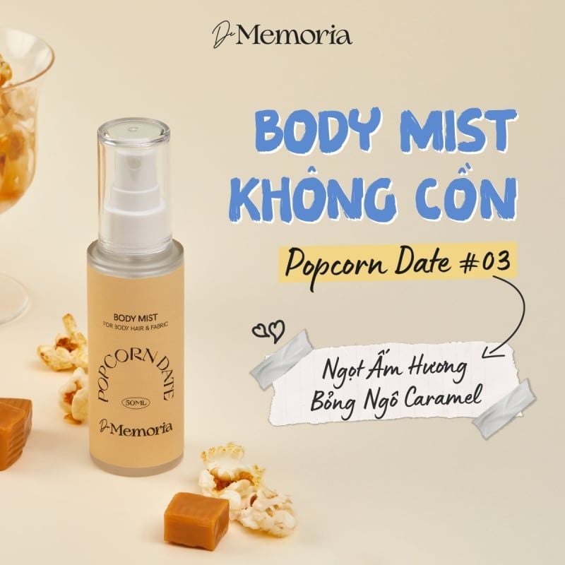 Nước Hoa Dạng Xịt Không Cồn De Memoria Body Mist 50ml