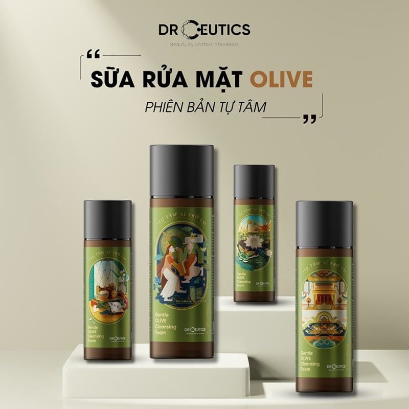 Sữa Rửa Mặt DrCeutics Sạch Sâu, Dịu Nhẹ Cho Da Gentle Olive Cleansing Foam 150ml