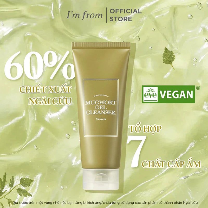 Sữa Rửa Mặt I'm From Sạch Sâu Dịu Nhẹ Chiết Xuất Ngải Cứu Mugwort Gel Cleanser 30ml